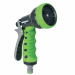 Pistola per irrigazione resistente agli urti agli agenti atmosferici e ai raggi UV. Impugnatura ergonomica. Corpo in plastica. Irrigazione con 7 diversi getti.
