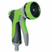 Pistola per irrigazione resistente agli urti agli agenti atmosferici e ai raggi UV. Impugnatura ergonomica. Corpo in alluminio. Irrigazione con 7 diversi getti.