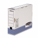 Scatole archivio Box System nel formato  A4. Aree etichettabili sui dorsi. Patella di chiusura per una maggiore sicurezza. Formato utile LxHxP 8x26x31,5cm. Confezione da 10 scatole.