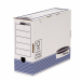 Scatole archivio Box System nel formato  A4. Aree etichettabili sui dorsi. Patella di chiusura per una maggiore sicurezza. Formato utile LxHxP 10x26x31,5cm. Confezione da 10 scatole.