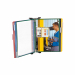 Set 10 pannelli di presentazione in PVC f.to A4 apertura sul lato corto, particolarmente resistenti per il bordo in filo d'acciaio. Compatibile con base cod. 47400.