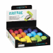 Espositore da banco con 18 cucitrici. Prodotte in materiale plastica ABS e metallo. Cucitura a punto chiuso 12/6, max 10 fogli. Disponibile in 6 colori assortiti.