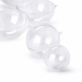 Sfera apribile ed appendibile in polistirene trasparente. Fornita senza divisorio. Made in Italy.
