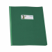 Copriquaderni in PVC lucido 220my, formato A5. Dotato di alette salvapagina in PVC seta 120my e patelle interne in PVC cristallo 120my. Tasca porta nome personalizzabile.