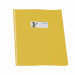 Copriquaderni in PVC lucido 220my, formato A5. Dotato di alette salvapagina in PVC seta 120my e patelle interne in PVC cristallo 120my. Tasca porta nome personalizzabile.
