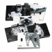 Valigetta in polionda black & white collection. Assortimento di 8 soggetti vari. Dimensioni: 38x53cm - dorso 5cm. Dotata di 2 clip di chiusura e maniglia per il trasporto.
