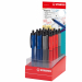 Espositore da banco con 16 roller gel a scatto in 3 colori assortiti.