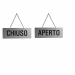 Targa in alluminio anodizzato argento dallo spessore di 1mm. Appendibile con catenella cromata. Formato 17,5x6,5cm