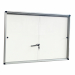 Bacheca Starline per interni in alluminio  con fondo magnetico ad  ante scorrevoliFormato: 18xA4 ORIZZONTALE Formato esterno: 1500X1000X45mm.