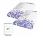 Etichette adesive bianche STARLINE utilizzabili con stampanti laser, inkjet o fotocopiatori. Adesivo permanente. Prive di margne di sicurezza lungo il perimetro. In scatola da 100 fogli formato A4. 

Caratteristiche di questo articolo:
• Codice: STL3025
•