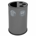 Contenitore per raccolta bicchieri,palette e rifiuti da interno, cover a tre fori con tubi rigidi Ø int 92 mm per impilaggio bicchieri da 200 a 500 cc e uno scomparto (50Lt) per raccolta rifiuti separatamente dai bicchieri. Pratico tondino reggisacco ad i