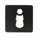 In PVC nero, spessore 3mm, con stampa bianca, ad inchiostro UV, dotati di biadesivo sul retro, per un fissaggio facile e resistente. Dimensione: 16x16cm. Colore: nero/bianco.