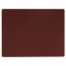 Sottopiatto rettangolare con bordo doppio cucito.
 Dimensione: 41xH31cm.