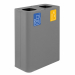Contenitore in acciaio verniciato da 120Lt. Dimensioni: 60x30xH80cm. Kit con 5 pittogrammi magnetici inclusi.