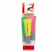 Busta 4 colori. Inchiostro super brillante a base d'acqua. Fusto con impugnatura in plastica morbida. Tecnologia Anti-Dry-ut: resiste 4h senza cappuccio.
Due ampiezze di tratto 2-5mm.
