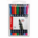 Busta 8 colori. Pennarello indelebile con punta in fibra per superfici lisce, lucidi, CD-DVD. Può rimanere senza cappuccio fino a tre giorni senza seccare.
Punta 1,0mm.