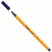 Punta in feltro con rinforzo in metallo per garantire una grande resistenza. Cappuccio ventilato antisoffocamento. Lunga durata anche senza cappuccio. Ideale per lavori con riga , fotocopie e stancils.
Tratto da 0,4mm.
Colore: blu notte.
