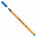 Punta in feltro con rinforzo in metallo per garantire una grande resistenza. Cappuccio ventilato antisoffocamento. Lunga durata anche senza cappuccio. Ideale per lavori con riga , fotocopie e stancils.
Tratto da 0,4mm.
Colore: blu oltremare.