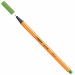 Punta in feltro con rinforzo in metallo per garantire una grande resistenza. Cappuccio ventilato antisoffocamento. Lunga durata anche senza cappuccio. Ideale per lavori con riga , fotocopie e stancils.
Tratto da 0,4mm.
Colore: verde mela.