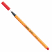 Punta in feltro con rinforzo in metallo per garantire una grande resistenza. Cappuccio ventilato antisoffocamento. Lunga durata anche senza cappuccio. Ideale per lavori con riga , fotocopie e stancils.
Tratto da 0,4mm.
Colore: rosso.