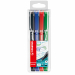 Astuccio 4 colori assortiti. Fineliner con punta rientrante in metallo di alta qualità.Scrittura rilassata, la punta non si piega e non si rompe. Ampiezza tratto 0,3 mm.