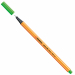 Punta in feltro con rinforzo in metallo per garantire una grande resistenza. Cappuccio ventilato antisoffocamento. Lunga durata anche senza cappuccio. Ideale per lavori con riga , fotocopie e stancils.
Tratto da 0,4mm.
Colore: verde neon.
