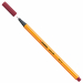Punta in feltro con rinforzo in metallo per garantire una grande resistenza. Cappuccio ventilato antisoffocamento. Lunga durata anche senza cappuccio. Ideale per lavori con riga , fotocopie e stancils.
Tratto da 0,4mm.
Colore: porpora.