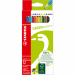 Pastello composto al 100% da legno certificato FSC. Fusto esagonale verniciato opaco nei colori dei pastelli con fusto in vernice atossica (certificato CE). Mina resistente di alta qualità con diam. 2,5 mm facile da temperare. Astuccio in cartone riciclat