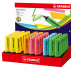 Espositore da banco con 45 evidenziatori in 6 colori assortiti. Dimensione LxPxA: 28x14x25cm