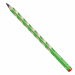 Il fusto triangolare e le sagomature anti-scivolo sono studiati per impugnare la matita in modo corretto e rilassato. Mina di 3,5 mm. Spazio per scrivere il proprio nome.
Gradazione HB, per destrimani- verde, confezione 6 pezzi.