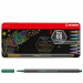 Scatola in metallo contenente 8 pennarelli dai colori metallizzati: argento x2, oro, bronzo, verde, blu, verde chiaro, rosa e lilla. Grande resa sulle superfici lisce come cartoncino, carta, carta scura e metallo grazie all'eccellente copertura.