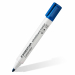 LUMOCOLOR WHITEBOARD 351. Marcatore a base d’alcool cancellabile per lavagne bianche, vetro e porcellana. Inchiostro Dry Safe: lunga durata anche senza cappuccio. Con clip. Airplane safe. Punta sintetica tonda da 2mm. 
Colore: blu.
