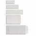 Porta etichette autoadesive in PVC trasparente con etichette intercambiabili. Facili da applicare su cassetti, ripiani, scatole, raccoglitori, valige, barattoli e bottiglie. Formato 32x88mm.