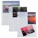 Buste in PP liscio con foratura universale per la raccolta di fotografie. 
Dotate di 4 tasche per lato da 10x15cm (Inserimento foto laterale)
I due lati sono separati da un divisorio bianco. 
Formato busta 21x29,7cm.