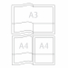Confezione da 5 cartelline in PVC trasparente cristallo. Due tasche orizzontali. Formato 21x29,7cm.