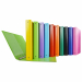 Raccoglitore in Stratopan®-P (cartone interamente rivestito in polipropilene) con tasca interna e meccanismo a 4 anelli tondi. Ideale per la scuola e per l'ufficio. Formato esterno: 275x320 mm. Formato contenuto: 220x300 mm (A4). Dorso: 35 mm. Diametro an