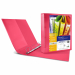 Raccoglitore personalizzabile in polipropilene colorato semitrasparente, con meccanismo a 4 anelli (a D). Dotato di tasche trasparenti sul 1° quadrante, sul dorso e all'interno. Inserimento facilitato della personalizzazione del dorso. Formato esterno: 26