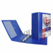 Raccoglitore personalizzabile in Colpan® (cartone rivestito in PVC) con tasca interna e meccanismo a 4 anelli quadri. Tasche trasparenti sul 1° quadrante e sul dorso che consentono l'inserimento facilitato della personalizzazione. Formato esterno: 285x310
