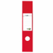 Copridorso autoadesivo in PVC morbido con porta cartellino ed etichetta intercambiabile. Dotato di foro adattabile a qualunque registratore e retro adesivo coprente. Formato 70x345 mm. Colore rosso.