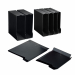 Custodia montabile in Colpan® (cartone rivestito in PVC) adatta a contenere i raccoglitori Sei Rota A4 con anelli da 25 o 30 mm. Protegge da polvere e umidità, si fissa in un attimo tramite bottone. Colore: nero. Formato esterno: 265x320 mm. Formato conte
