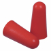 Scatola dispenser da 200 paia di tappi auricolari monouso in poliuretano. 12mm colore rosso. Confezionati in sacchetti singoli da 2 tappi. Categoria DPI: 3. Certificazione CE. Conformità alla norma EN352-2:2002.