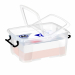 Contenitori multiuso in plastica trasparente ideali per riordinare e archiviare in modo intelligente e pratico. Dotati di maniglie a clip e di coperchio pieghevole per permettere l'accesso al contenuto anche quando fissato sul contenitore. Molto robusti e