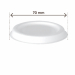 Coperchio in fibra di canna da zucchero per coppette porta salse da 60ml cod. 100121. 
Riscaldabile in forno fino a max 180°C per 10 min e in microonde a max 800W per 4 min. 
Utilizzabile in freezer. Idoneo contatto alimenti secondo il regolamento CE n° 1