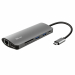 Raffinato adattatore multiporta in alluminio, per aggiungere porte HDMI, di rete, lettore di schede, USB-C e USB al laptop, utilizzando un’unica connessione USB-C. Aggiungi al laptop o al tablet ulteriori porte HDMI, di rete, lettore di schede, USB e USB-