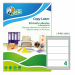 Le etichette Copy Laser Premium Bianche sono realizzate in carta bianca opaca e sono prefustellate. Disponibili in diverse dimensioni, con margini, senza margini e con angoli arrotondati, in confezioni da 100, in formato A4 e in formato A3. La gamma Copy 