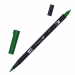 Marker Dual Brush Tombow. Due punte in fibra: sottile per tracciare linee precise, pennello per colorare ampi spazi. Inchiostro a base d'acqua, atossico, inodore, acid free. I colori non sbavano, possono essere miscelati e acquarellati tra di loro per cre