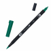 Marker Dual Brush Tombow. Due punte in fibra: sottile per tracciare linee precise, pennello per colorare ampi spazi. Inchiostro a base d'acqua, atossico, inodore, acid free. I colori non sbavano, possono essere miscelati e acquarellati tra di loro per cre