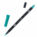 Marker Dual Brush Tombow. Due punte in fibra: sottile per tracciare linee precise, pennello per colorare ampi spazi. Inchiostro a base d'acqua, atossico, inodore, acid free. I colori non sbavano, possono essere miscelati e acquarellati tra di loro per cre