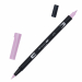 Marker Dual Brush Tombow. Due punte in fibra: sottile per tracciare linee precise, pennello per colorare ampi spazi. Inchiostro a base d'acqua, atossico, inodore, acid free. I colori non sbavano, possono essere miscelati e acquarellati tra di loro per cre