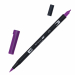 Marker Dual Brush Tombow. Due punte in fibra: sottile per tracciare linee precise, pennello per colorare ampi spazi. Inchiostro a base d'acqua, atossico, inodore, acid free. I colori non sbavano, possono essere miscelati e acquarellati tra di loro per cre
